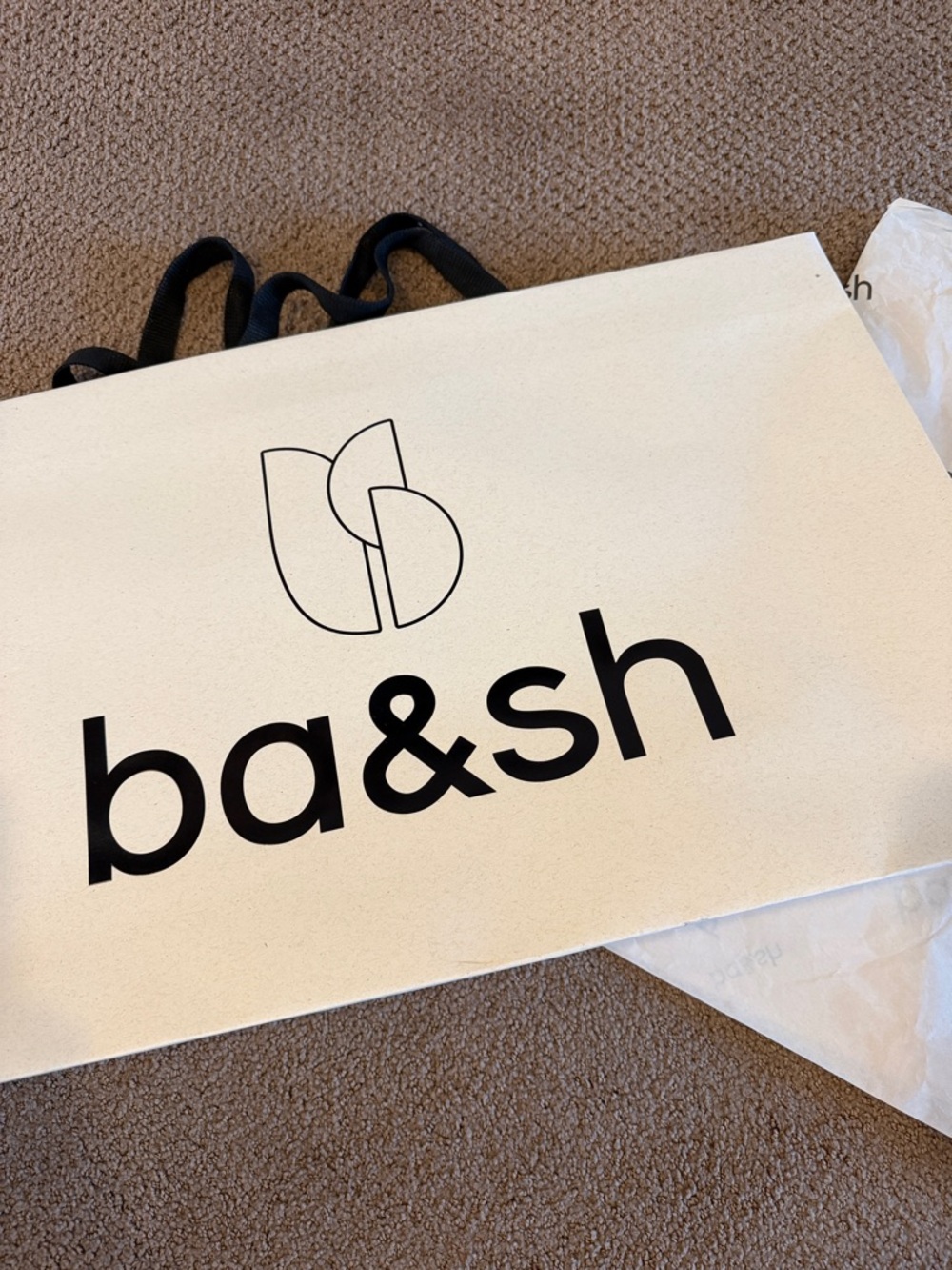 ba&sh Extra Large Shopping Bag with Tissue Paper